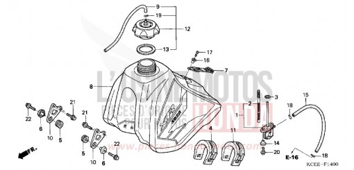 FUEL TANK XR250R4 de 2004